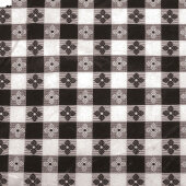 TBCO-70K Winco, 70" x 52" PVC Table Cloth, Black Checkerboard