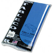 549BL Table Mate Products, 108" x 54" Heavyweight Plastic Table Cover, Blue (6/pk)