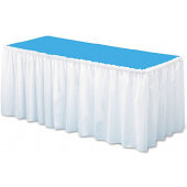 LS2914WH Table Mate Products, 14' x 29" Polyester Table Skirting, White
