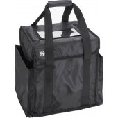 BLDB1212 American Metalcraft, 12 1/2" x 12 1/2" x 12" Deluxe Insulated Food Delivery Bag, Black