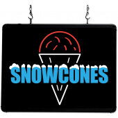 92003 Winco, 17" x 13" LED "Snow Cones" Sign