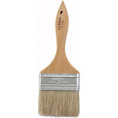 WBR-30 Winco, 3" Wide Flat Wooden Pastry Brush w/ Boar Hair Bristles