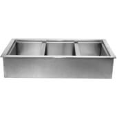 ICP-300 Wells Mfg, Drop-in Ice Cooled Cold Food Well, 3 Pan