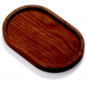 AWB10 American Metalcraft, 9" x 6" x 3/4" Ash Wood Rimmed Serving Board