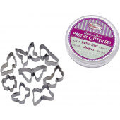 CST-31 Winco, 8-Piece Stainless Steel Butterfly Cookie Cutter Set