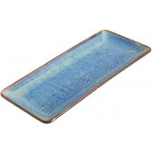 5266866 Mikasa Hospitality, 10" x 5" Starlit Vitrified Porcelain Tray, Blue