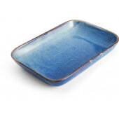5266879 Mikasa Hospitality, 13 1/2" x 9 7/16" Starlit Vitrified Porcelain Tray, Blue