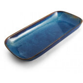 5266882 Mikasa Hospitality, 21" x 10 1/4" Starlit Vitrified Porcelain Deep Dish Tray, Blue