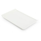 5256386 Mikasa Hospitality, 11" x 7" ETC Vitrified Porcelain Scroll Tray, Bright White