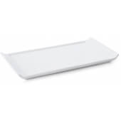 5256391 Mikasa Hospitality, 13" x 6 1/3" ETC Vitrified Porcelain Scroll Tray, Bright White