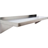 SSWS-1272 MixRite, 72" x 12" Solid Stainless Steel Wall Mount Shelf