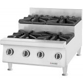 GTOG24-SU4 Garland, 120,000 Btu Countertop Gas Hotplate, 4 Burner
