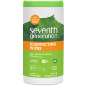 44753 Seventh Generation, 70 Count Citrus Scented Multi-Surface Disinfecting Wipes (6/case)