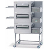 1180-3E Lincoln, 57 2/3" Electric Triple Stack Conveyor Oven w/ Stand, 18" Wide Belt