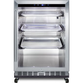 SCR611GLOSRI Summit Appliance, 24" 1 Glass Door Outdoor Undercounter Refrigerator