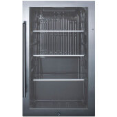 SPR488BOS Summit Appliance, 19" 1 Glass Door Outdoor Undercounter Refrigerator
