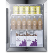 SPR314LOS Summit Appliance, 19" 1 Swing Glass Door Countertop Merchandiser Refrigerator