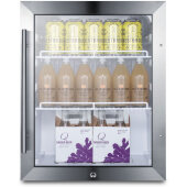 SPR314LOSCSS Summit Appliance, 19" 1 Swing Glass Door Countertop Merchandiser Refrigerator