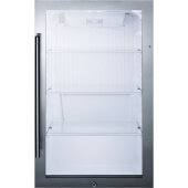 SPR489OS Summit Appliance, 19" 1 Glass Door Outdoor Undercounter Refrigerator