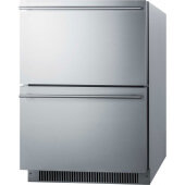 ADRD24 Summit Appliance, 24" 2 Drawer Outdoor Undercounter Refrigerator, ADA
