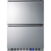 SPR627OS2D Summit Appliance, 24" 2 Drawer Outdoor Undercounter Refrigerator