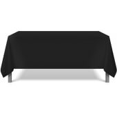 P-TL-62X62-BLK-6PK Monarch Brands, 62" x 62" Mariposa Polyester Tablecloth, Black (6/pk)
