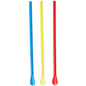 72401 Benchmark USA, 8" Plastic Spoon Straws, Assorted (200/pk)
