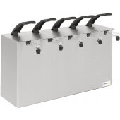 10965 Nemco, 5-Compartment Stainless Steel Condiment Dispenser, Silver