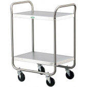 210 Lakeside, 27" x 17 1/2" Stainless Steel Utility / Bus Cart w/ 2 Shelves