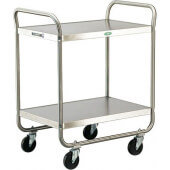 221 Lakeside, 30" x 20" Stainless Steel Utility / Bus Cart w/ 2 Shelves
