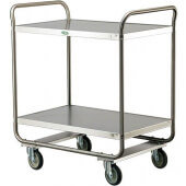 243 Lakeside, 36" x 22" Stainless Steel Utility / Bus Cart w/ 2 Shelves