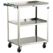311 Lakeside, 27 1/2" x 16 1/4" Stainless Steel Utility / Bus Cart w/ 3 Shelves
