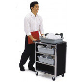 615 Lakeside, 27 3/4" x 16 1/2" Stainless Steel Bussing Cart w/ 4 Shelves
