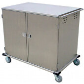 5624 Lakeside, 24 Tray Elite Series™ Stainless Steel Meal Delivery Cart, Silver