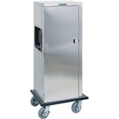 6910 Lakeside, 10 Tray Premiere Series™ Stainless Steel Meal Delivery Cart w/ Floor Drain, Silver