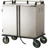 DCD-5510 Lakeside, 10 Tray Stainless Steel Meal Delivery Cart w/ Floor Drain, Silver