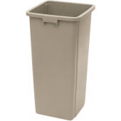 PTCS-23BE Winco, 23 Gallon LDPE Trash Can, Beige