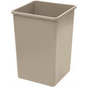 PTCS-35BE Winco, 35 Gallon LDPE Trash Can, Beige