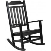 LVLO-180564 LiVello, Winston Outdoor Faux Wood Patio Rocking Chair, Black
