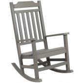LVLO-480564 LiVello, Winston Outdoor Faux Wood Patio Rocking Chair, Gray