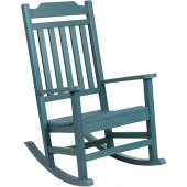 LVLO-380564 LiVello, Winston Outdoor Faux Wood Patio Rocking Chair, Teal