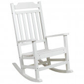 LVLO-280564 LiVello, Winston Outdoor Faux Wood Patio Rocking Chair, White