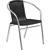 LVLO-801561 LiVello, Indoor / Outdoor Stackable Rattan Patio Chair, Black
