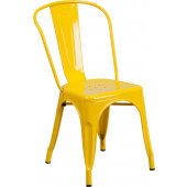 LVLO-319431 LiVello, Indoor / Outdoor Stackable Steel Dining Chair, Yellow