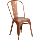 LVLO-169771 LiVello, Indoor / Outdoor Stackable Steel Dining Chair, Copper