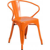 LVLO-95422 LiVello, Indoor / Outdoor Stackable Steel Bistro Chair, Orange
