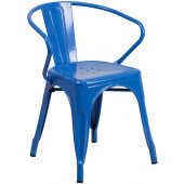 LVLO-029431 LiVello, Indoor / Outdoor Stackable Steel Bistro Chair, Blue