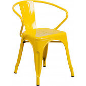 LVLO-229431 LiVello, Indoor / Outdoor Stackable Steel Bistro Chair, Yellow