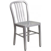 LVLO-864661 LiVello, Indoor / Outdoor Steel Cafe Dining Chair, Silver