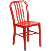 LVLO-926761 LiVello, Indoor / Outdoor Steel Cafe Dining Chair, Red